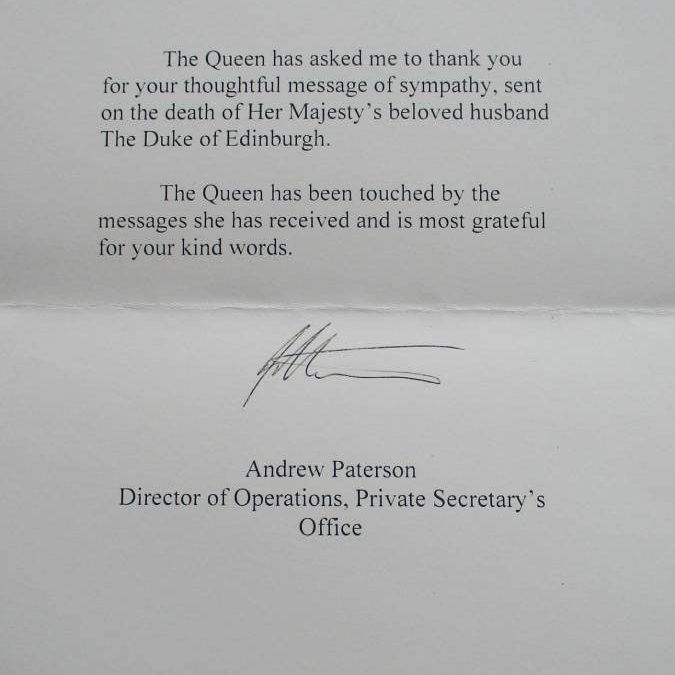 From Her Majesty the Queen